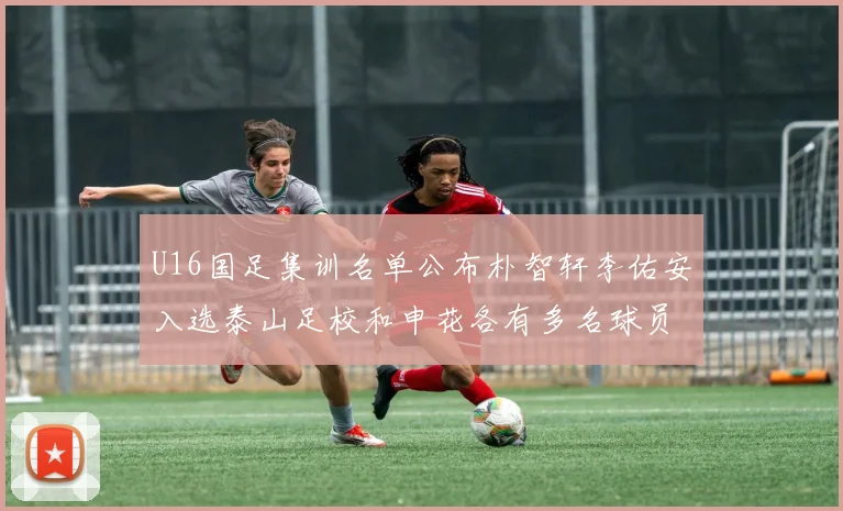 U16国足集训名单公布朴智轩李佑安入选泰山足校和申花各有多名球员参与